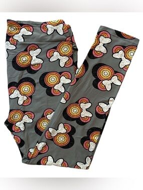 LuLaRoe Disney Minnie Mouse Leggings TC2 Gray Plus Size 18+
